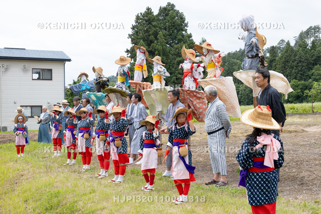 福島県　慶徳稲荷神社　御田植祭　早乙女踊り奉納