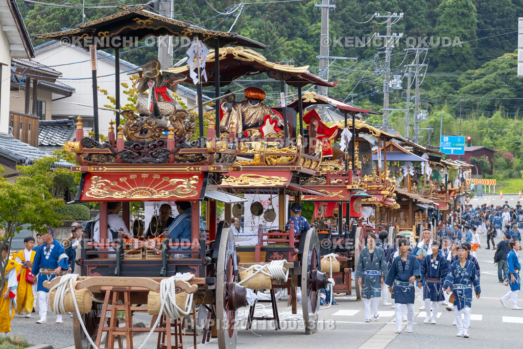 新潟県 村上大祭 本祭り 羽黒神社前曳き揃え