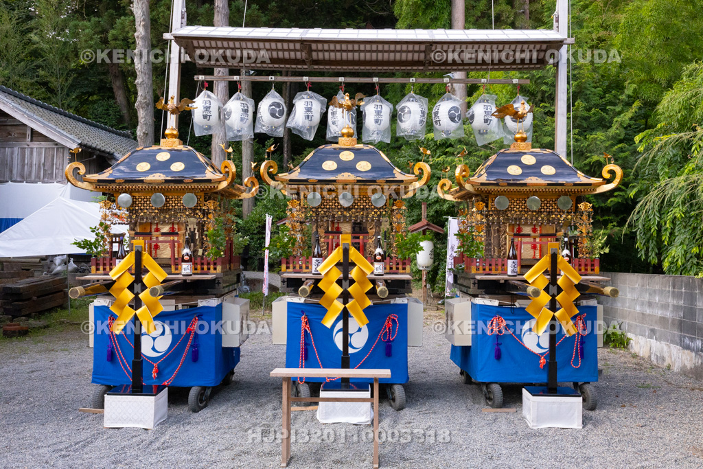 新潟県 村上大祭 本祭り 参道の神輿