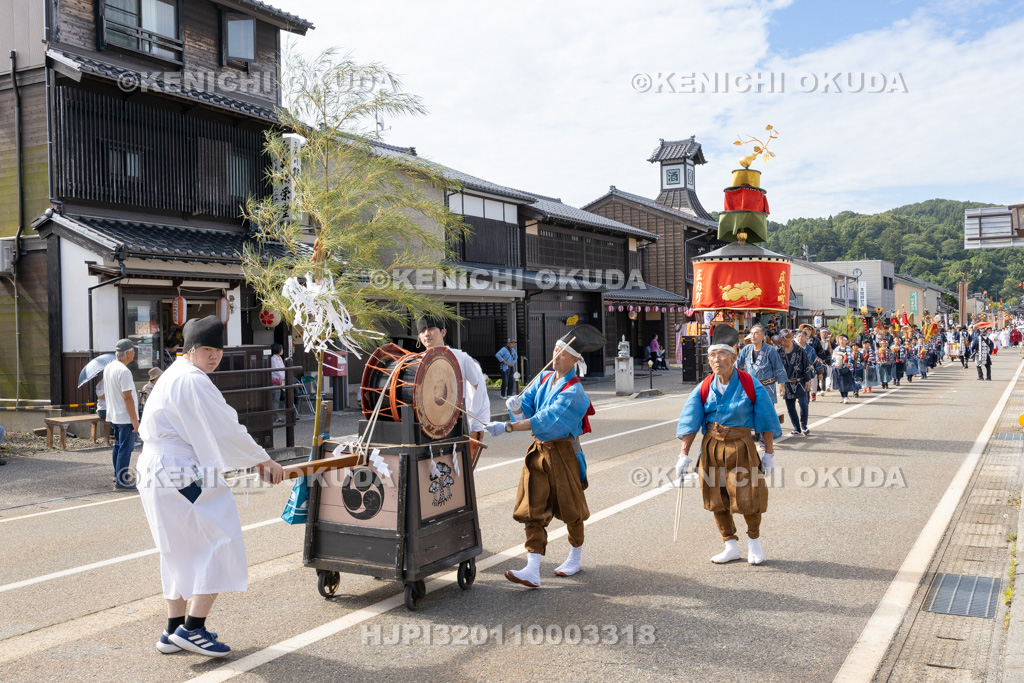 新潟県 村上大祭 本祭り 神輿渡御 先太鼓
