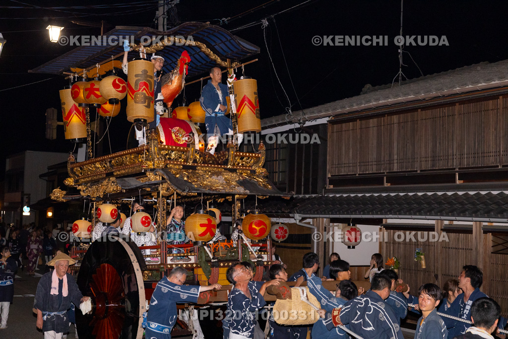 新潟県　村上大祭　本祭り　おしゃぎり巡行（二番・大町）