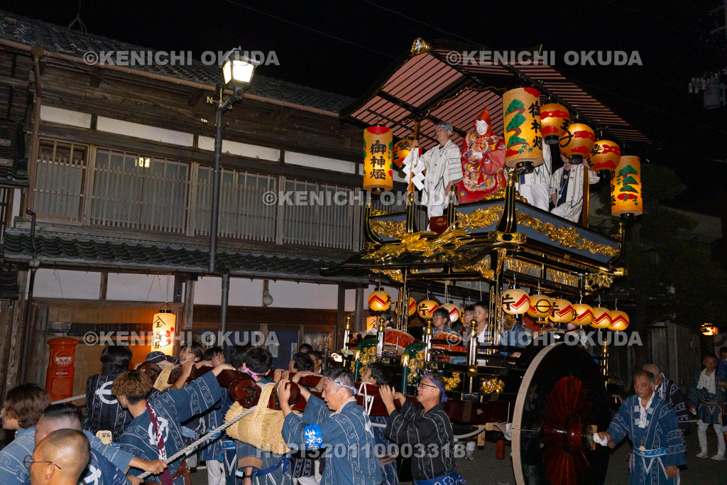 新潟県 村上大祭 本祭り おしゃぎり巡行(十六番・片町)