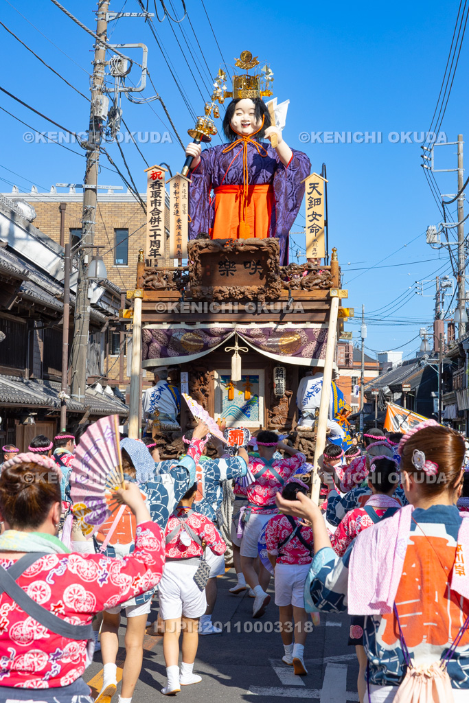 千葉県 佐原の大祭 夏祭り 山車と手踊り(本川岸)