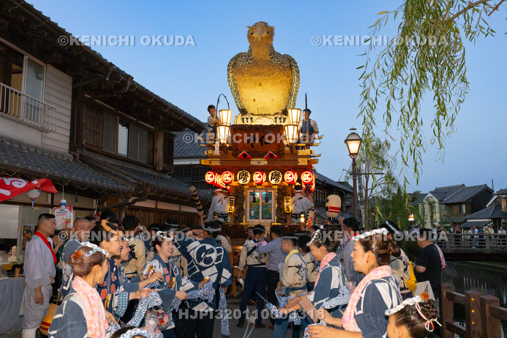 千葉県 佐原の大祭 夏祭り 山車と手踊り(仁井宿)