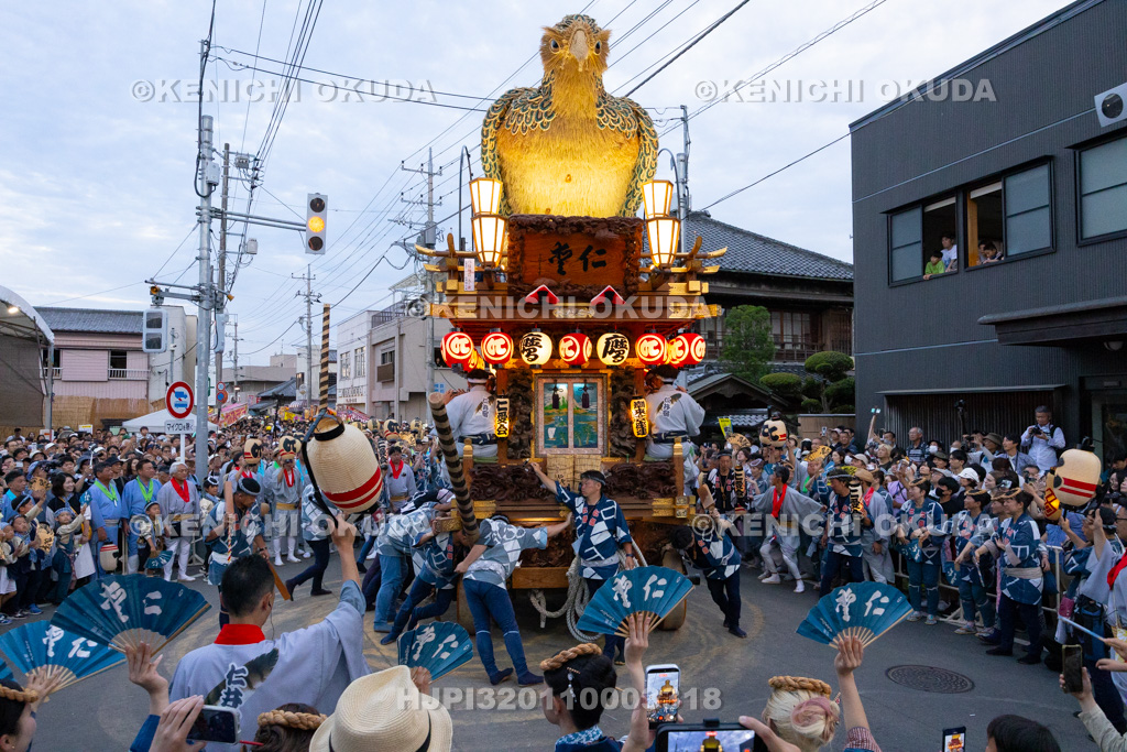 千葉県 佐原の大祭 夏祭り のの字廻し(仁井宿)