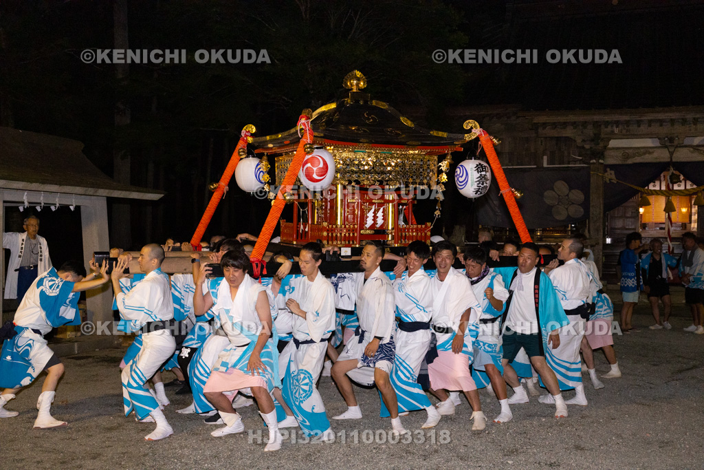 山梨県 平野天満宮 天王祭 神輿渡御 発輿