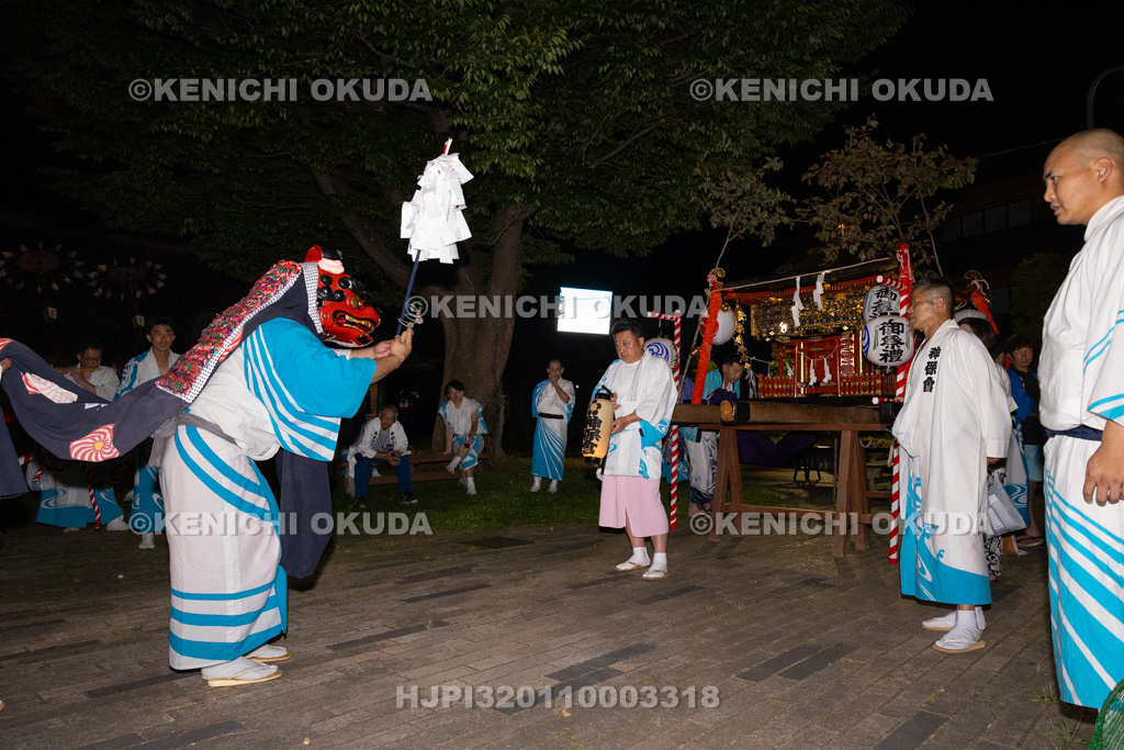 山梨県 平野天満宮 天王祭 天岩戸神楽奉納(御旅所)