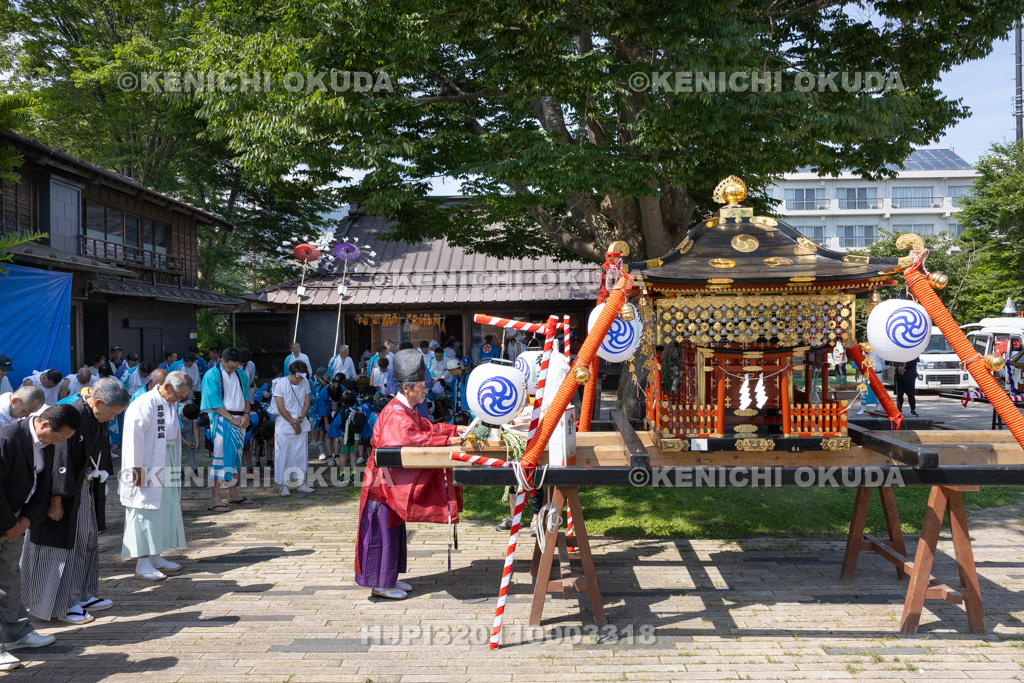 山梨県 平野天満宮 天王祭 御旅所祭 祝詞奏上