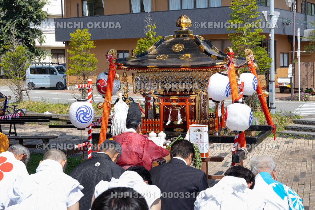 山梨県 平野天満宮 天王祭 御旅所祭 祝詞奏上