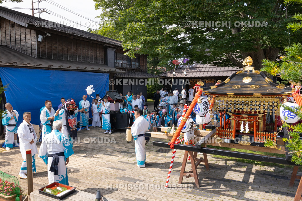 山梨県 平野天満宮 天王祭 天岩戸神楽奉納(御旅所)