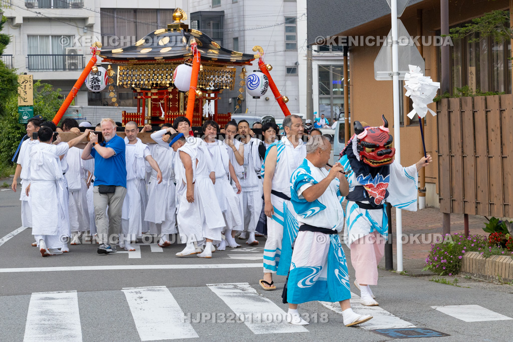 山梨県 平野天満宮 天王祭 神輿渡御