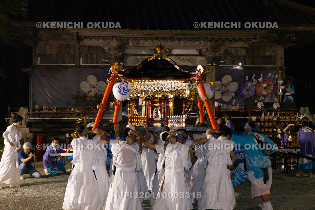 山梨県 平野天満宮 天王祭 神輿渡御 還御