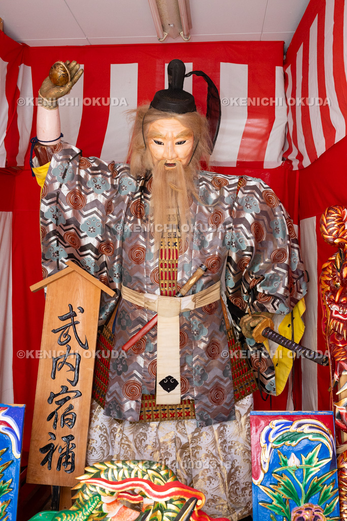 埼玉県　久喜提燈祭り「天王様」　神酒所（本二）　武内宿禰