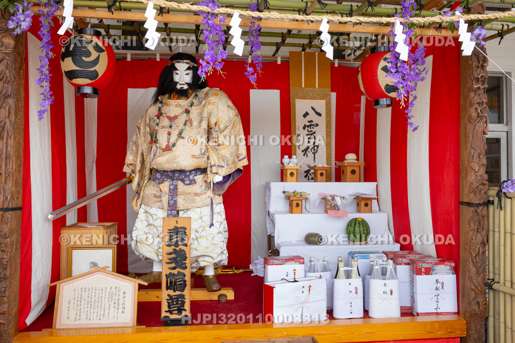 埼玉県　久喜提燈祭り「天王様」　神酒所（本壱）　素戔鳴尊