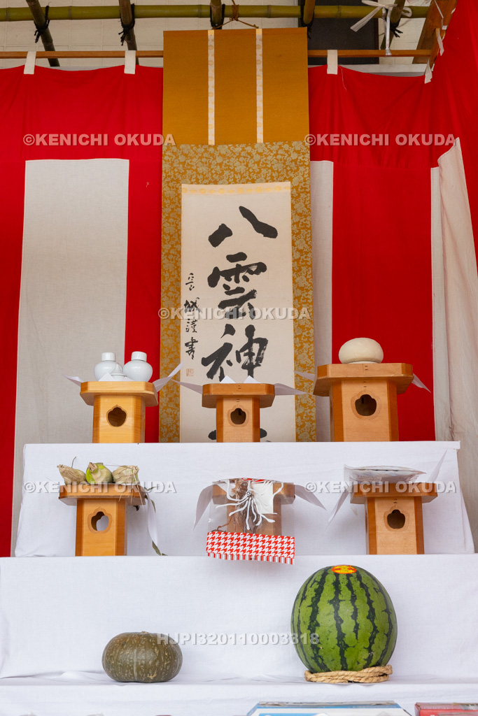 埼玉県 久喜提燈祭り「天王様」 神酒所(本壱) 祭壇