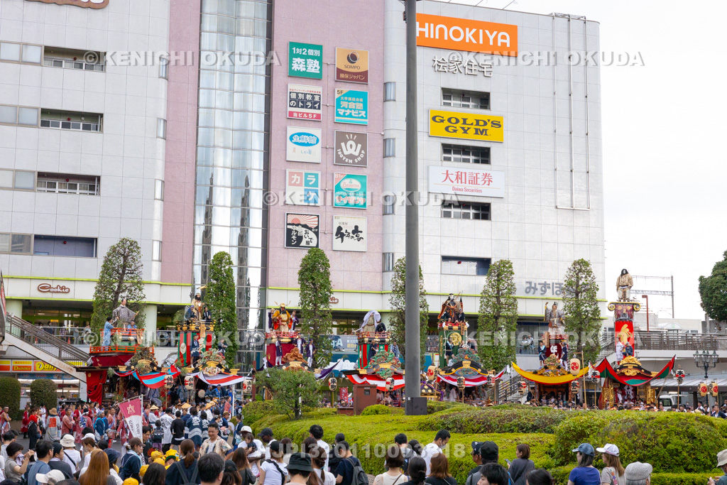 埼玉県 久喜提燈祭り「天王様」 人形山車の集合