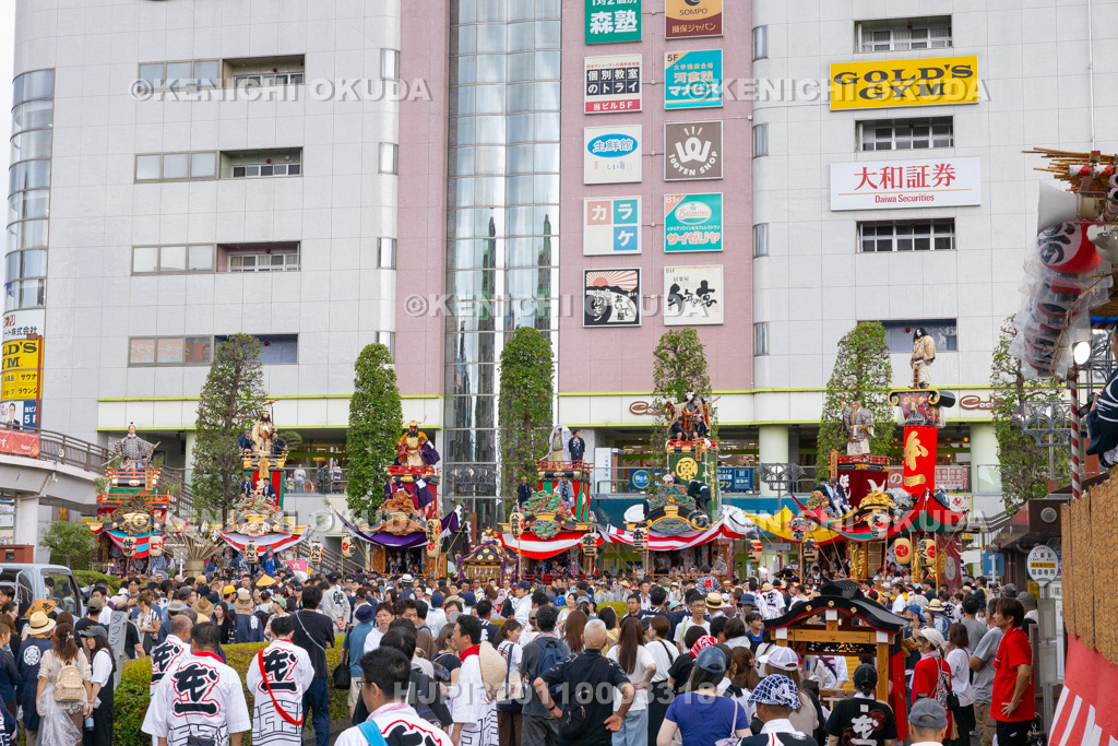 埼玉県 久喜提燈祭り「天王様」 人形山車の集合