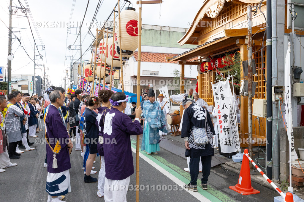 埼玉県 久喜提燈祭り「天王様」 八雲神社御仮屋 御神燈拝領式