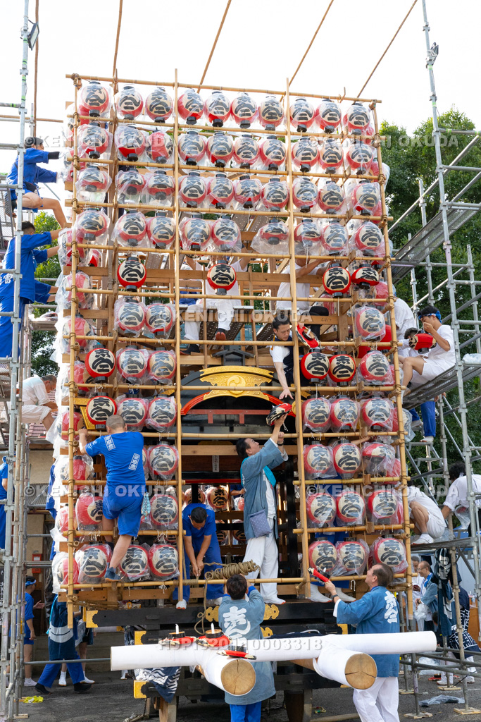 埼玉県　久喜提燈祭り「天王様」　山車組替（志ん二）