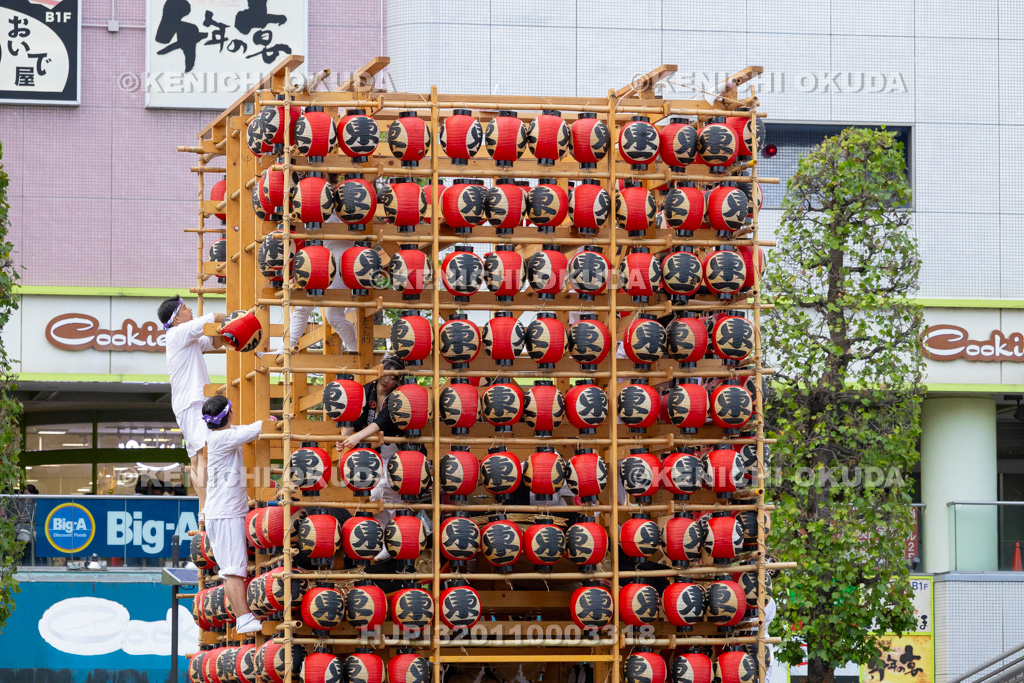 埼玉県 久喜提燈祭り「天王様」 山車組替(東一)