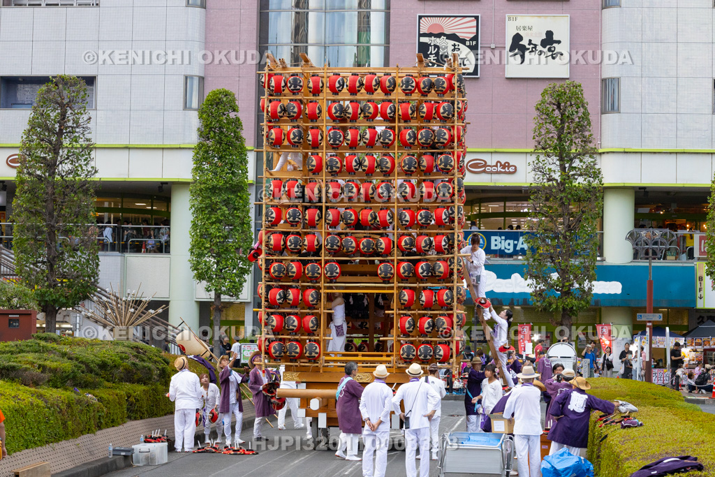埼玉県　久喜提燈祭り「天王様」　山車組替（東一）