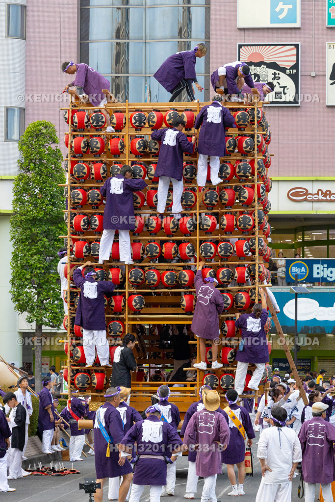 埼玉県 久喜提燈祭り「天王様」 山車組替(東一)