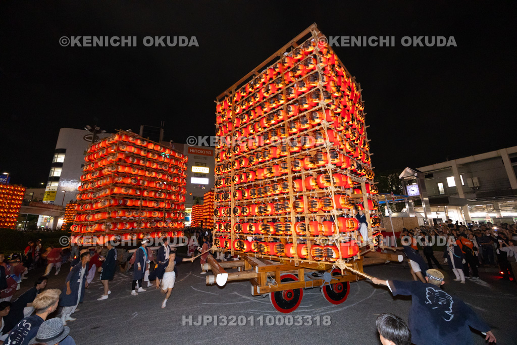 埼玉県 久喜提燈祭り「天王様」 提燈山車 回転