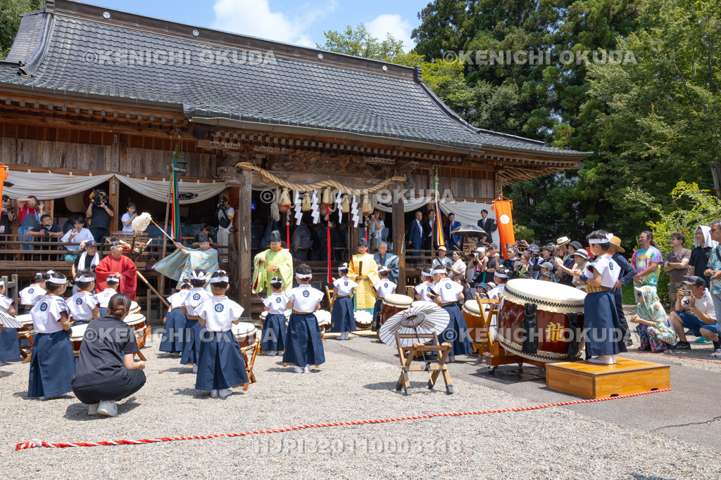 福島県　会津田島祇園祭　宵祭　奉納太鼓　修祓の儀