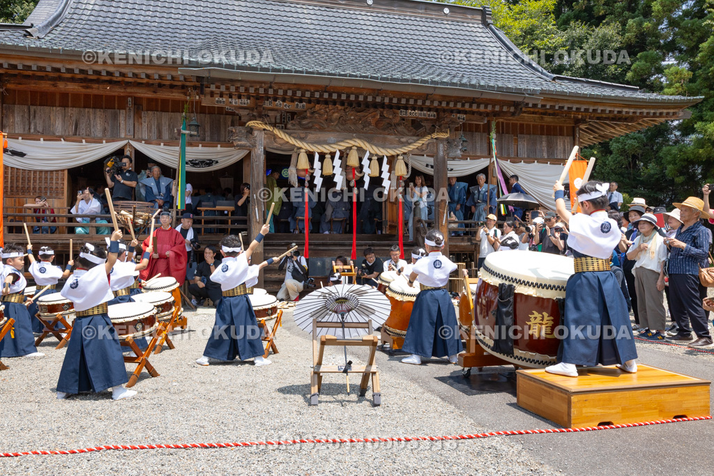 福島県　会津田島祇園祭　宵祭　奉納太鼓