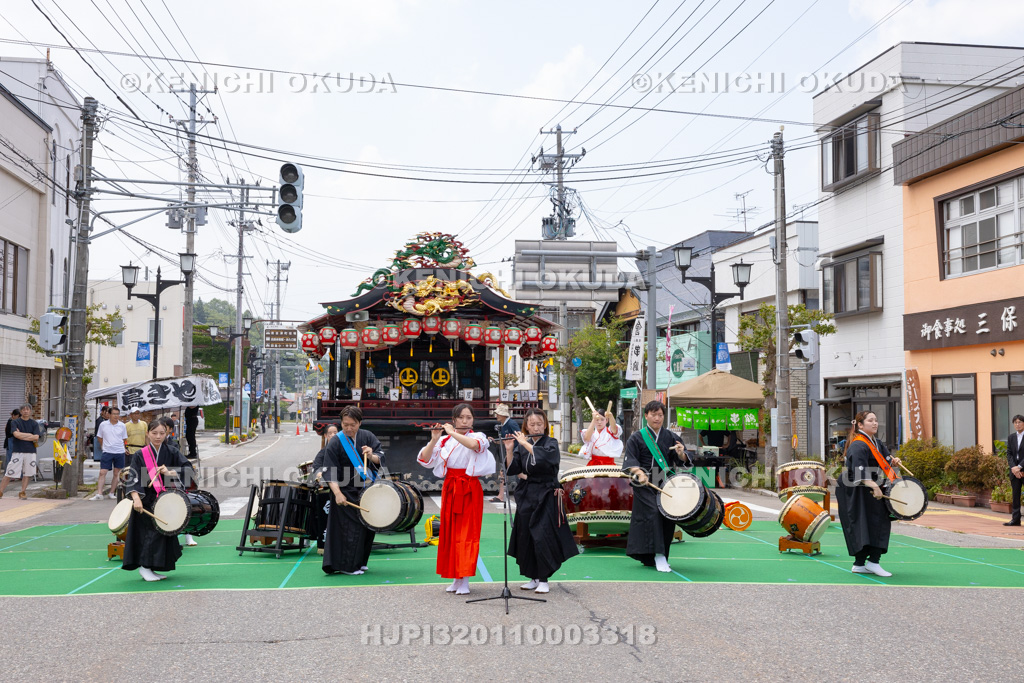福島県　会津田島祇園祭　宵祭　太鼓演奏