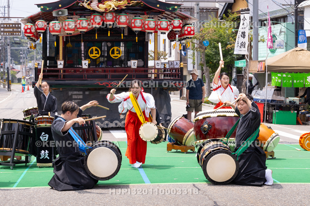 福島県　会津田島祇園祭　宵祭　太鼓演奏
