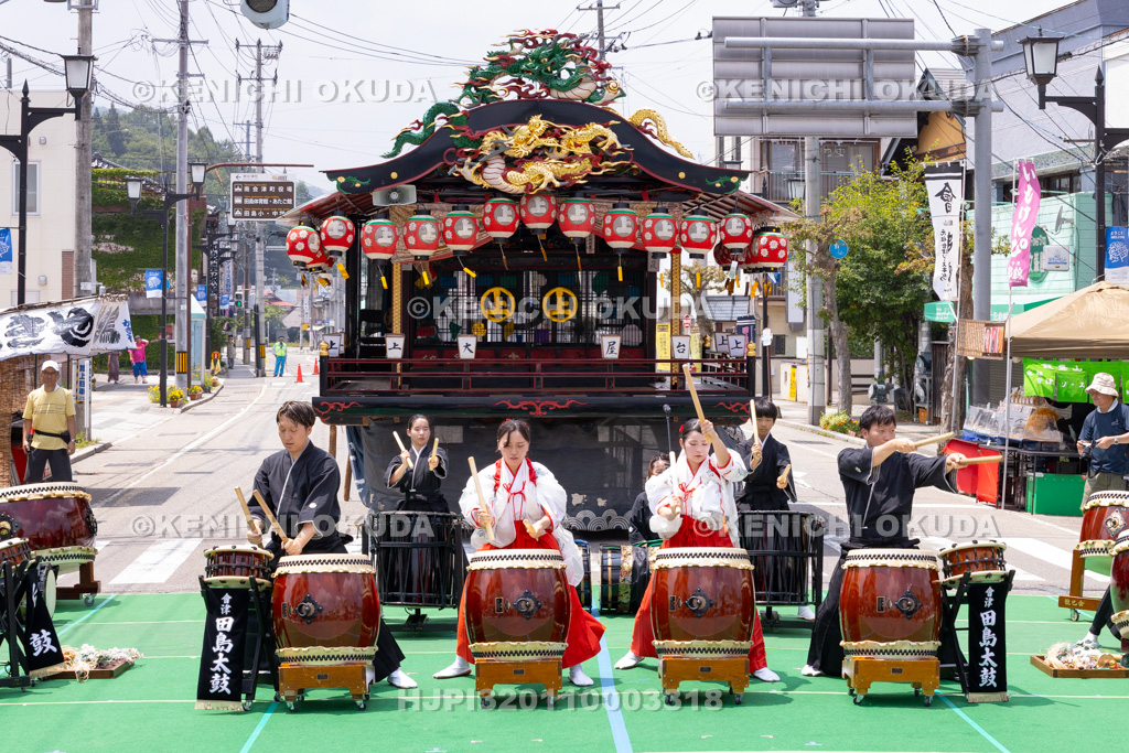 福島県 会津田島祇園祭 宵祭 太鼓演奏