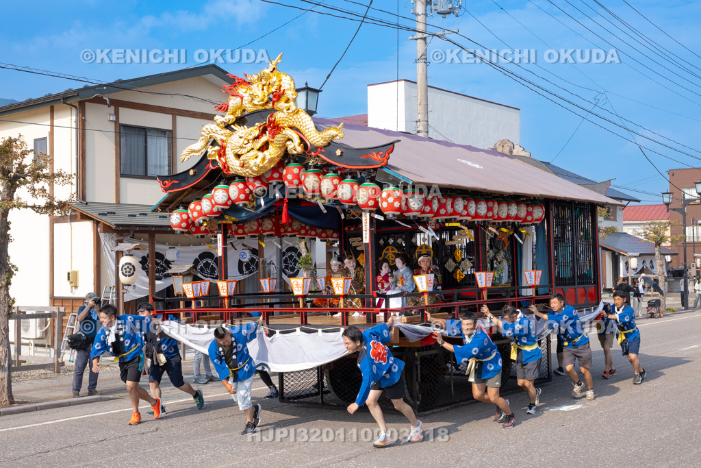 福島県 会津田島祇園祭 宵祭 屋台運行(本屋台)