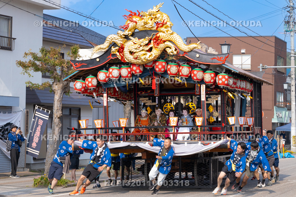 福島県 会津田島祇園祭 宵祭 屋台運行(本屋台)