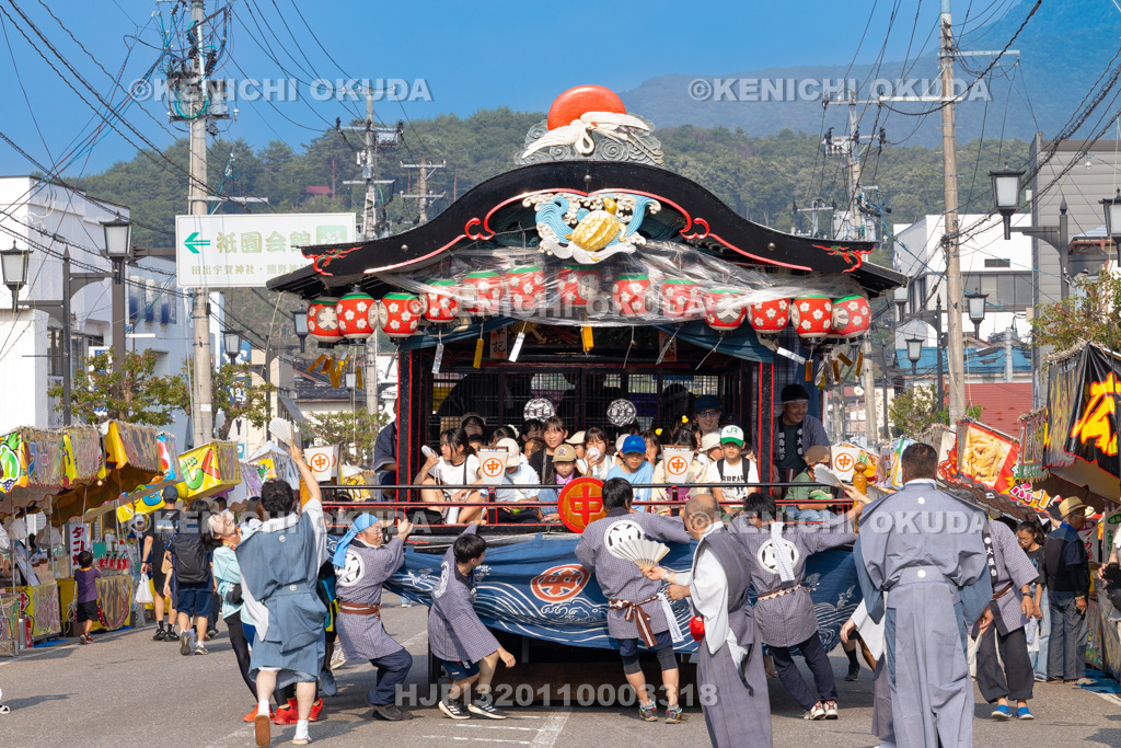 福島県 会津田島祇園祭 宵祭 屋台運行(中屋台)
