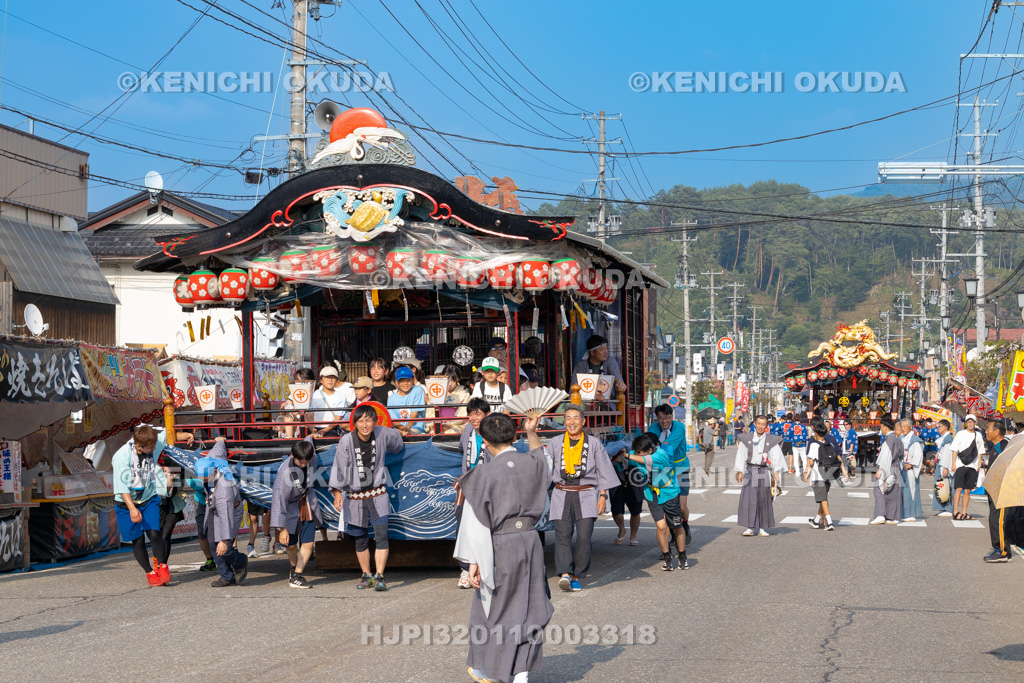 福島県 会津田島祇園祭 宵祭 屋台運行(中屋台)