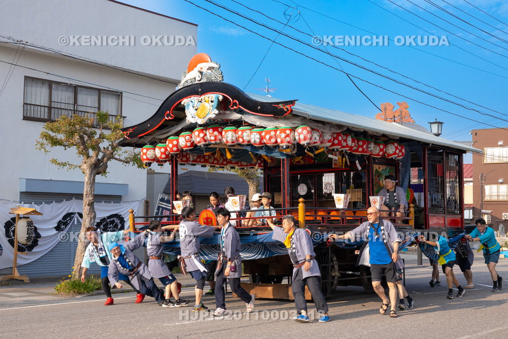 福島県 会津田島祇園祭 宵祭 屋台運行(中屋台)