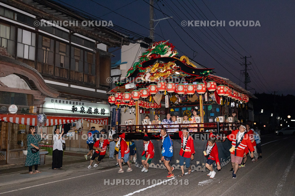 福島県 会津田島祇園祭 宵祭 屋台運行(上屋台)