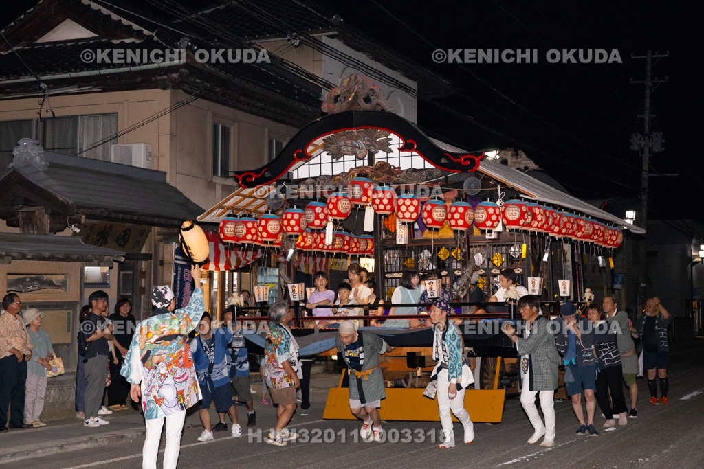 福島県　会津田島祇園祭　宵祭　屋台運行（西屋台）