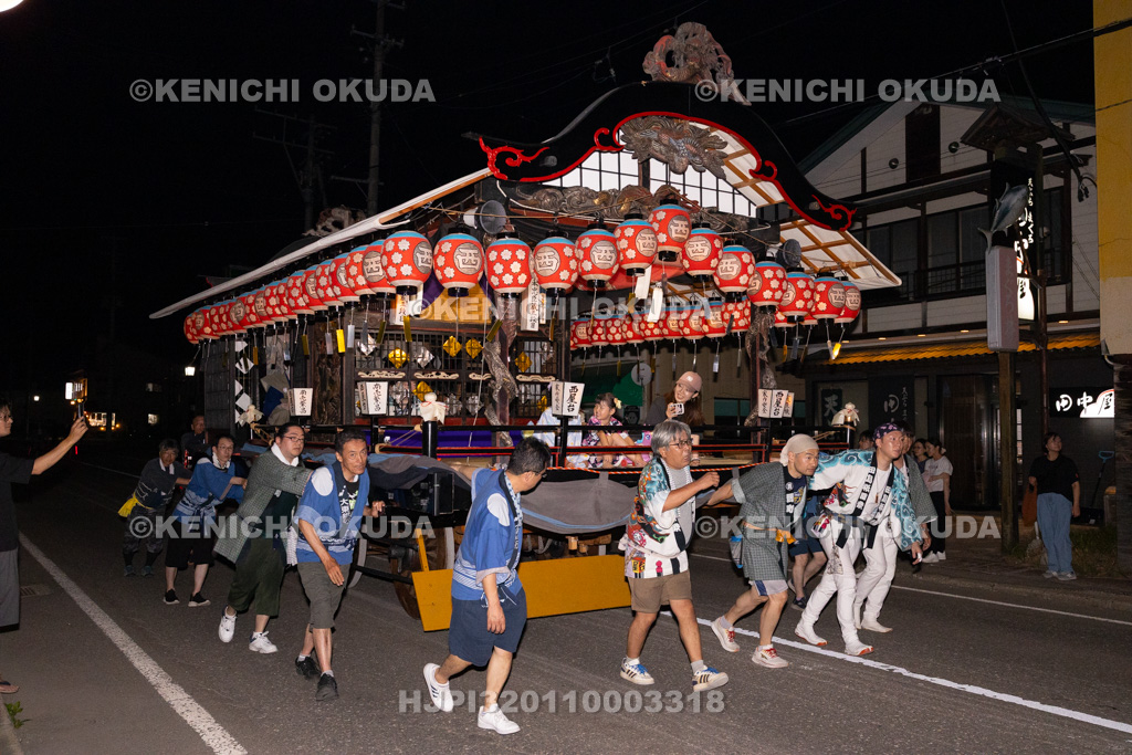 福島県 会津田島祇園祭 宵祭 屋台運行(西屋台)